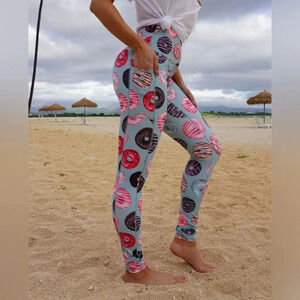 Muscles and Donuts Donut Leggings size Small EUC